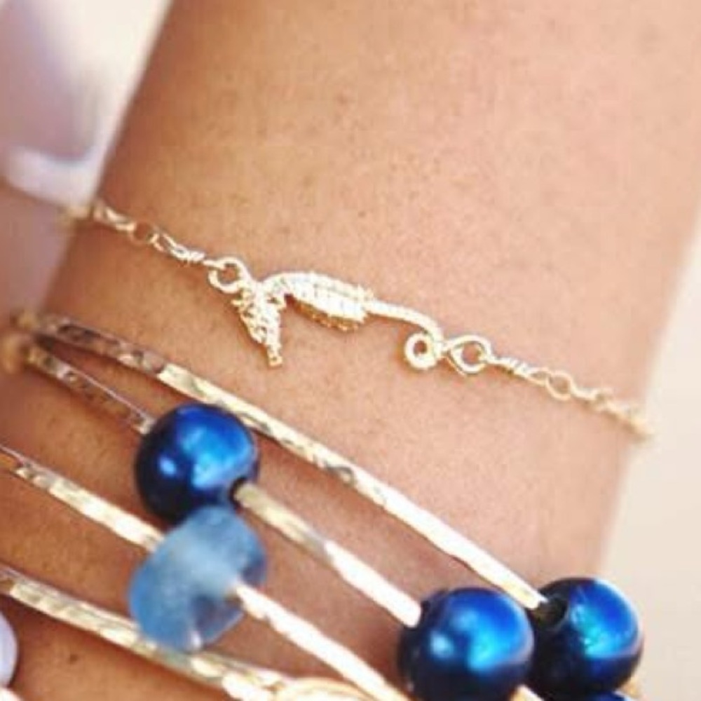 NIB KI-ELE Seaside Seahorse Chain Bracelet